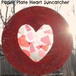 Paper Plate Heart Suncatcher