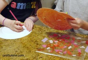 Paper Plate Heart Suncatcher - Craftulate