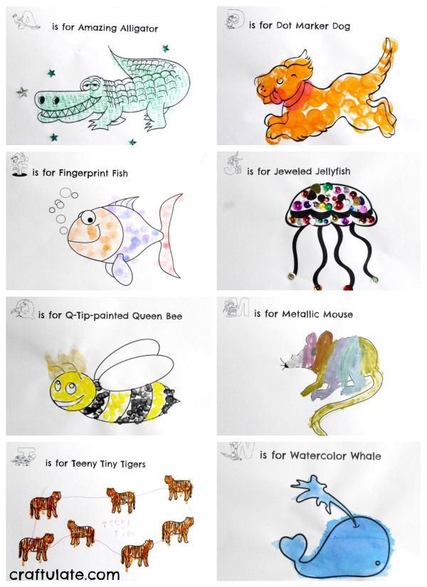 Animal ABC Art Book - kids will love this fun art activity!
