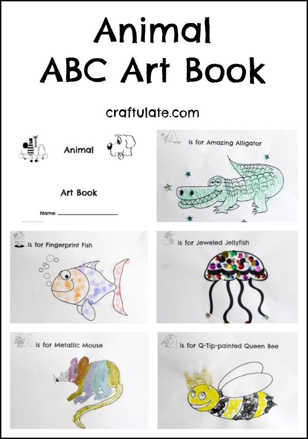 Animal ABC Art Book - kids will love this fun art activity!