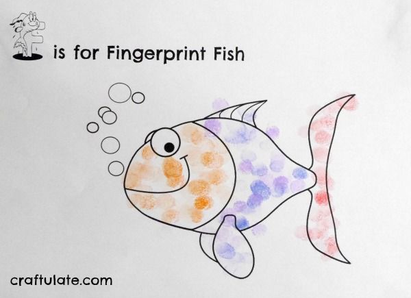 Fingerprint Fish - a fun art project for kids