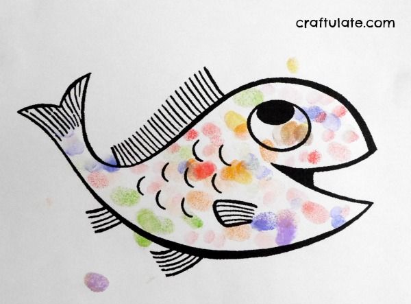 Fingerprint Fish - a fun art project for kids