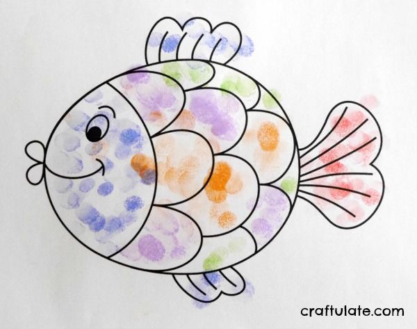 Fingerprint Fish - a fun art project for kids