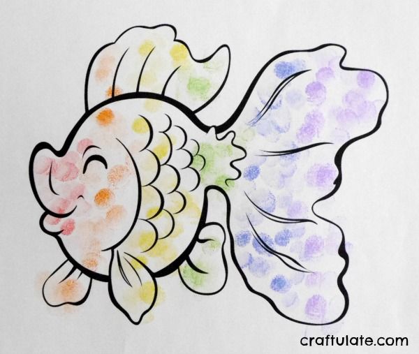 Fingerprint Fish - a fun art project for kids