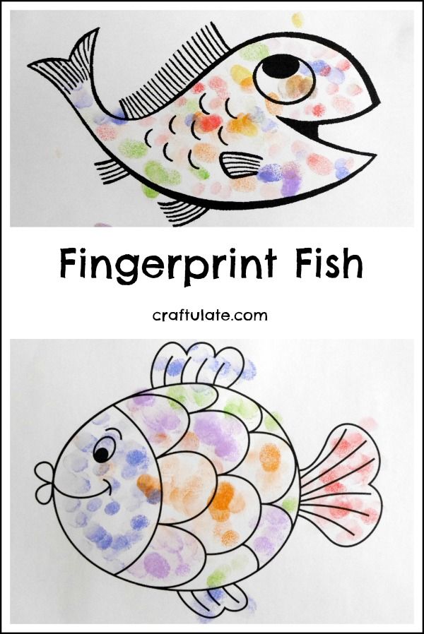 Fingerprint Fish - a fun art project for kids