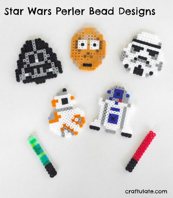 sandsynligt Sidelæns binær Star Wars Perler Bead Designs - Craftulate