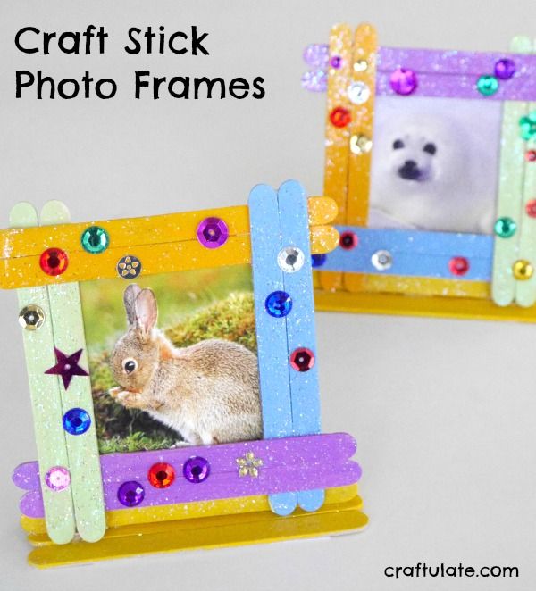 Craft Stick Photo Frames