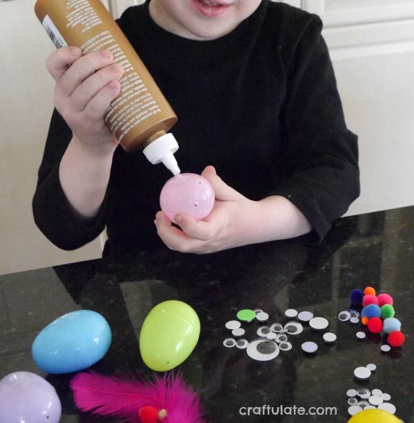 Easter Egg Monster Craft - a fun and silly craft for kids!