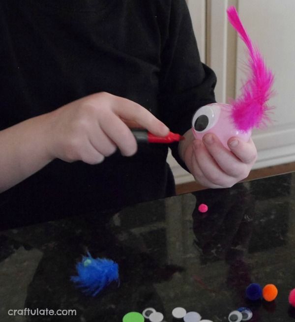 Easter Egg Monster Craft - a fun and silly craft for kids!