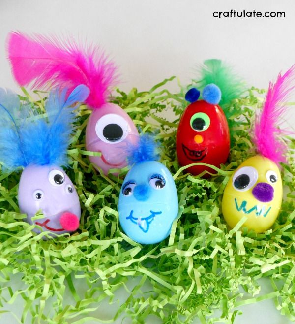 Easter Egg Monster Craft - a fun and silly craft for kids!