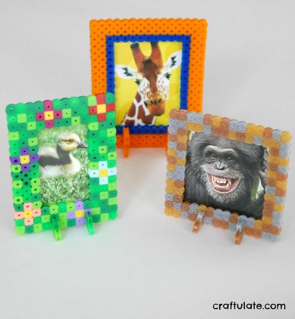 Perler Bead Frames - a kids craft that makes a wonderful gift