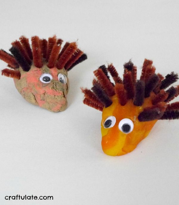 Pipe Cleaner Hedgehog Craft - an easy animal craft for kids to make