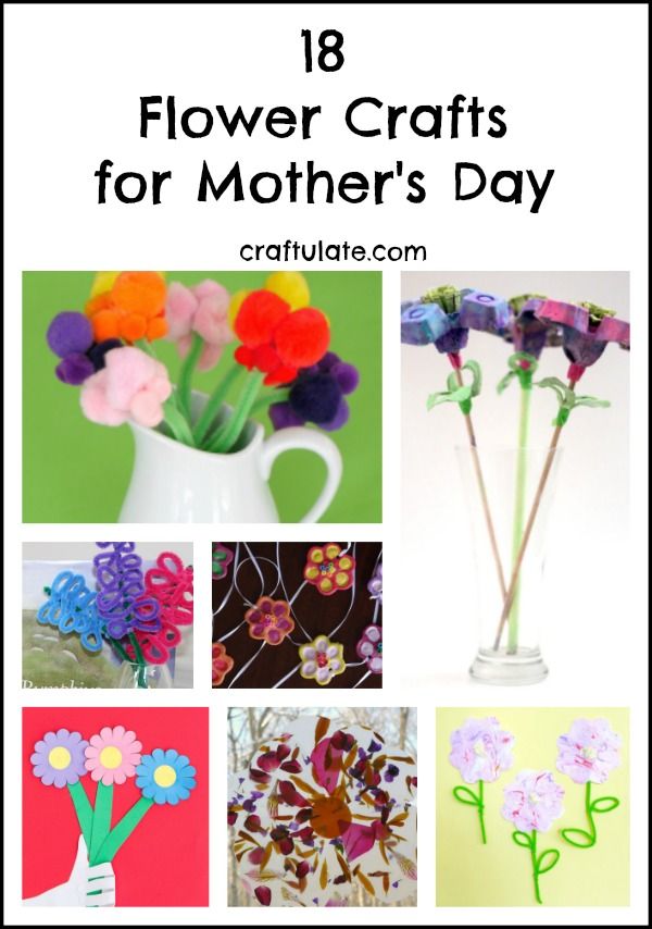 18 Flower Crafts for Mother's Day - kids will love making these!