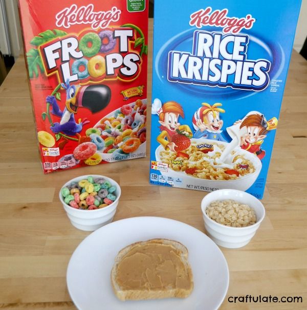 Cereal Art on Toast - a fun way to create edible art with kids!