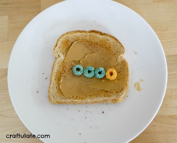 Cereal Art on Toast - a fun way to create edible art with kids!