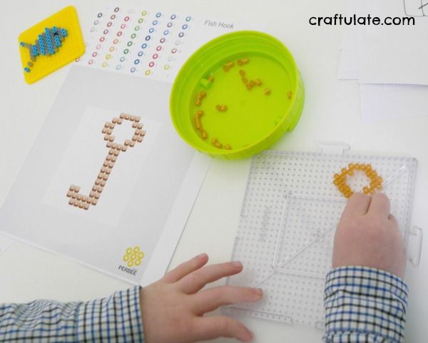 Perler Bead Fishing Game - a fun homemade toy for kids to make!