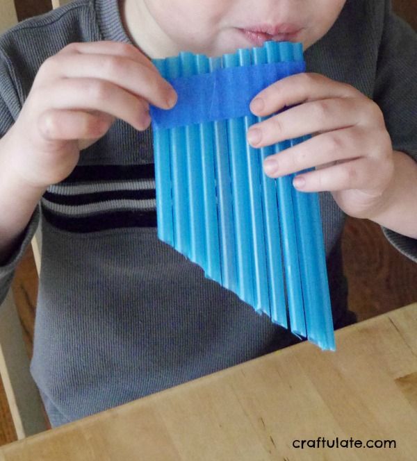 Straw Pan Flute Craft - an easy craft that kids can make on their own!