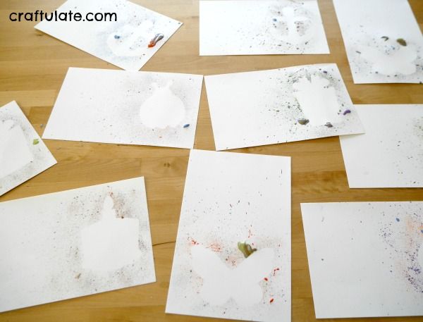 Toothbrush Splatter Painting - a fun way for kids to make art!