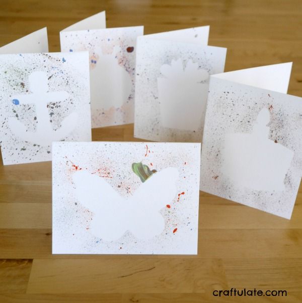 Toothbrush Splatter Painting - a fun way for kids to make art!