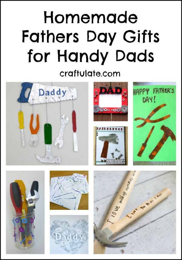 Homemade Fathers Day Gifts for Handy Dads - 8 craft ideas including cards and gift wrap!