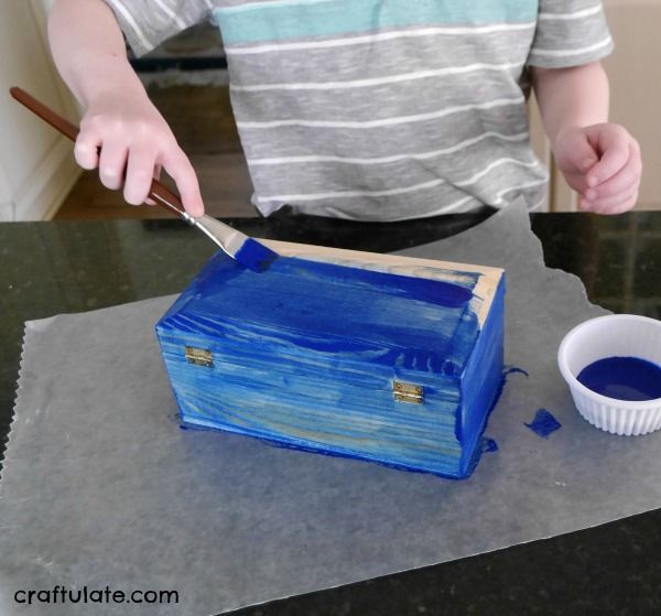 Mod Podge Treasure Chest - a personalized craft for kids to make