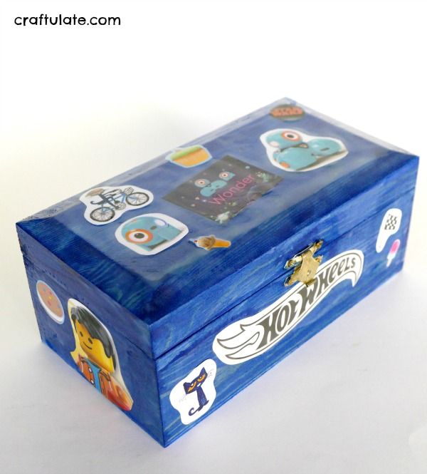 Mod Podge Treasure Chest - a personalized craft for kids to make