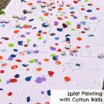 Splat Painting with Cotton Balls