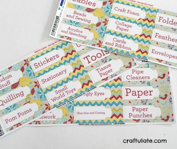 Craft Room Organization - with Mabel's Labels!