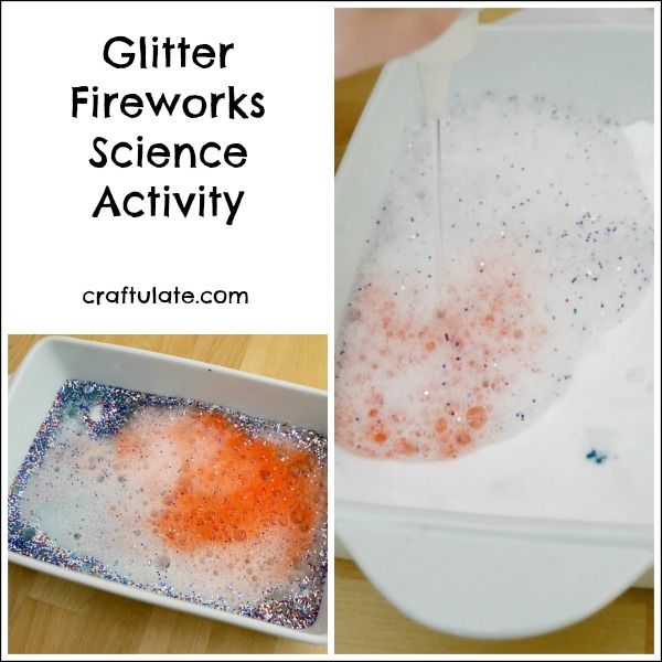 Glitter Fireworks Science Activity - red white and blue!!!