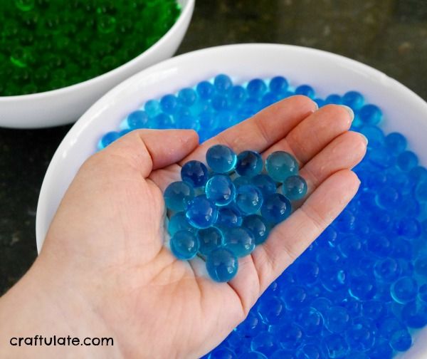 Park and Pond Water Bead Small World - sensory play activity for kids