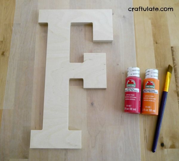Stencil Decorated Letters - great for a kids' bedroom!
