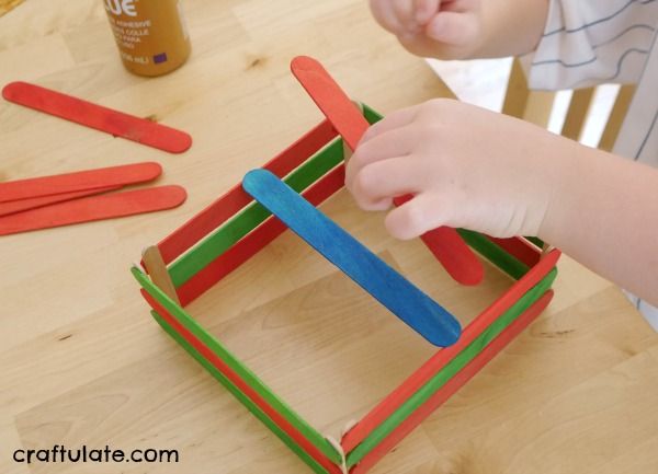 Craft Stick Crates - kids will love designing and making these!