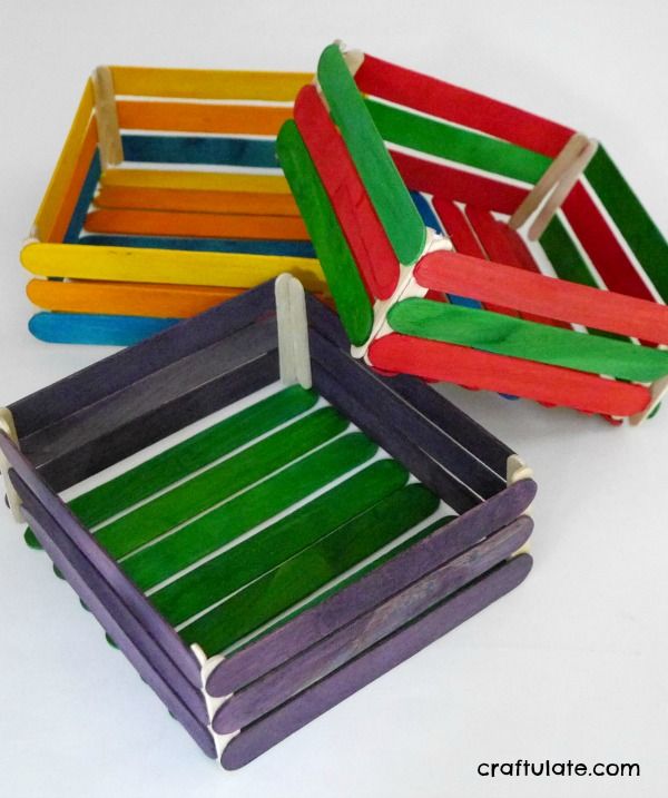 Craft Stick Crates - kids will love designing and making these!
