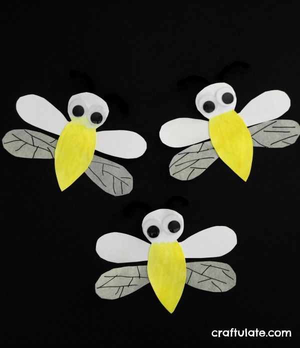 Firefly Craft for Kids - the fireflies glow in the dark!