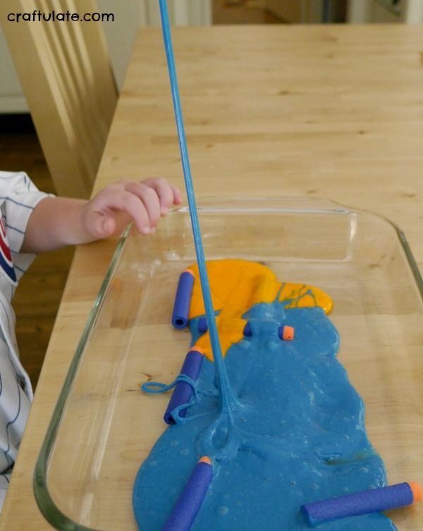 Nerf Slime - oozy play recipe for sensory fun!