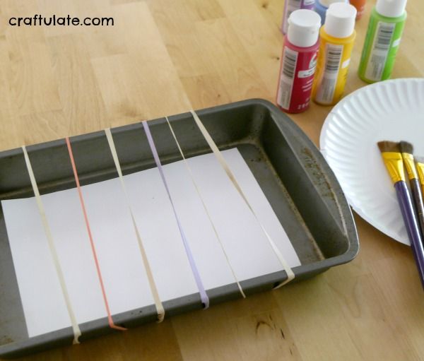 Painting with Rubber Bands Craftulate