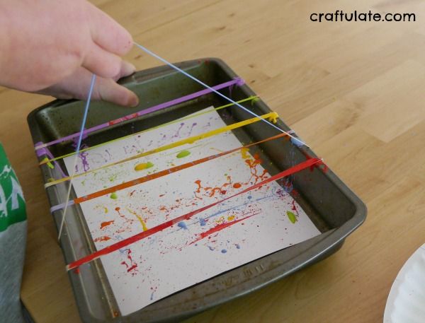 Painting with Rubber Bands Craftulate