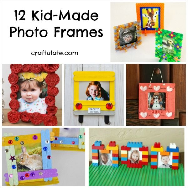 12 Kid-Made Photo Frames - great for giving as gifts!