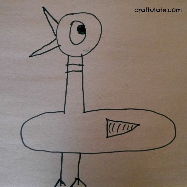 How to Draw the Mo Willems' Pigeon - a step-by-step guide by kids for kids.