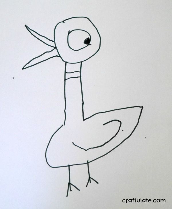 How to Draw the Mo Willems' Pigeon - a step-by-step guide by kids for kids.