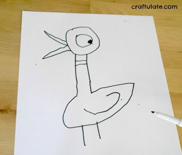 How to Draw the Mo Willems' Pigeon Craftulate