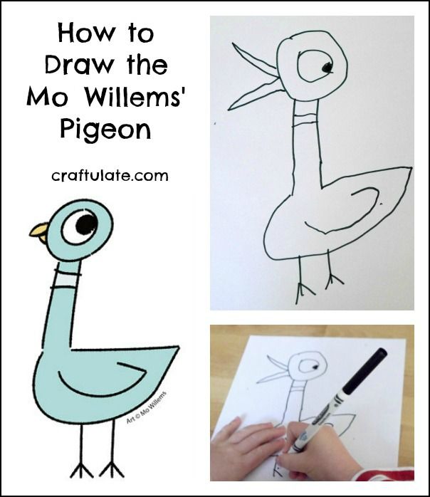 Mo Willems Inspired Handprint Pigeon Craft For Kids