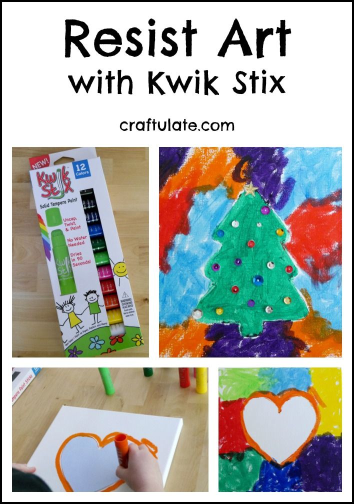 Resist Art with Kwik Stix - mess free painting for kids!