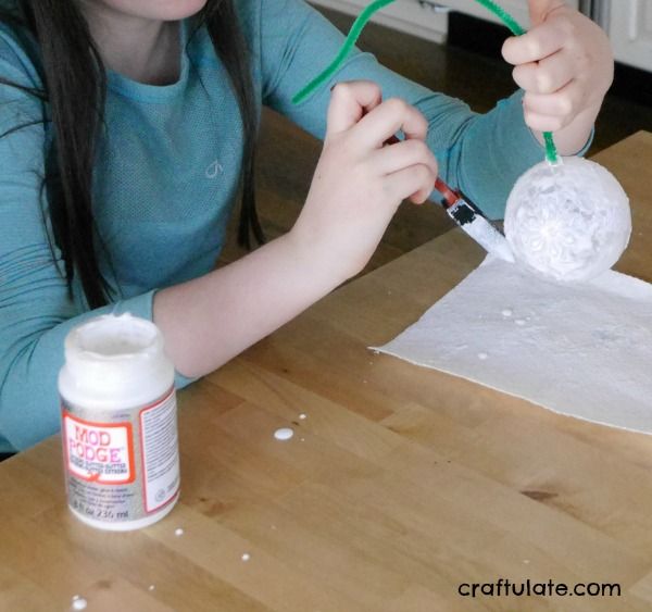 Glitter Snowflake Ornaments for kids to make!