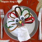 Pipe Cleaner Turkey Napkin Ring Craft
