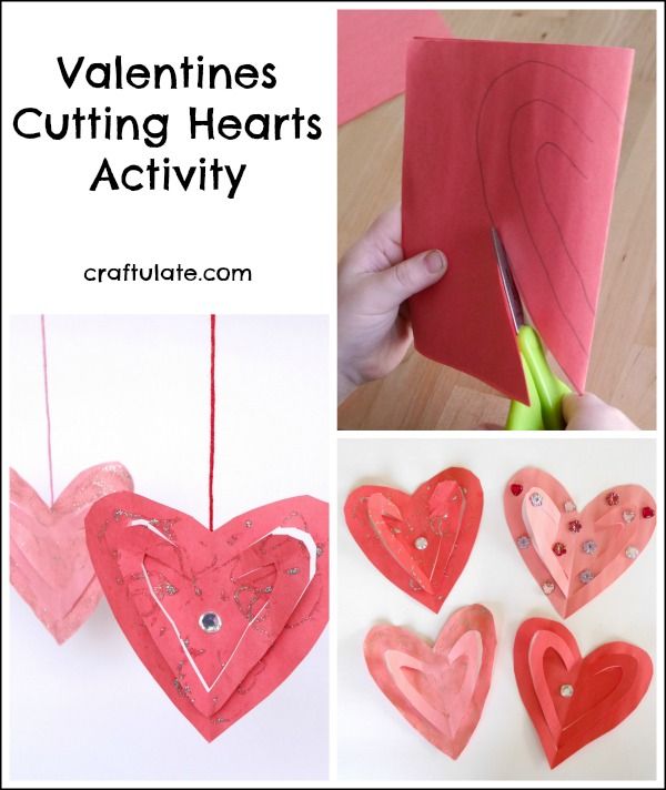 Valentines Cutting Hearts Activity - great for fine motor practice!