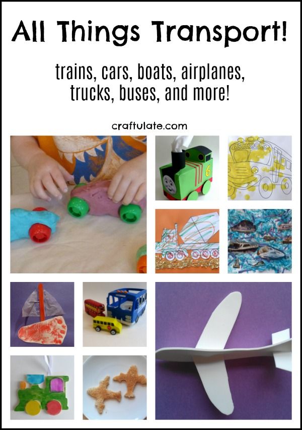 All Things Transport - crafts and activities that feature cars, buses, trucks, trains, airplanes, boats and more!