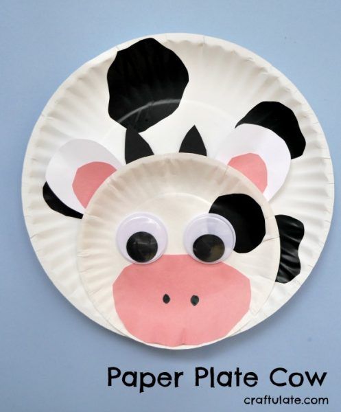 Paper Plate Cow - Craftulate