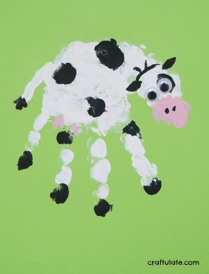 Cow Handprint Art - Craftulate