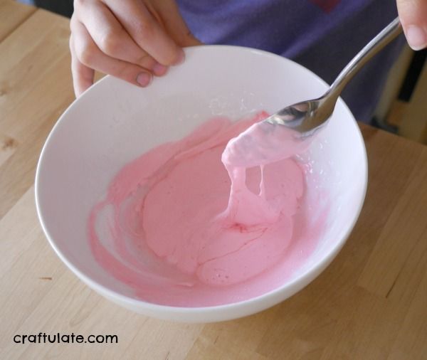 Spring Slime - sensory play recipe in pretty pastel colors